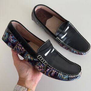 Robert Graham Loafers Sunbury Driving Shoe Men\'s 9.5 Black  Blue Multi Robert Graham Sunbury Men main image 4